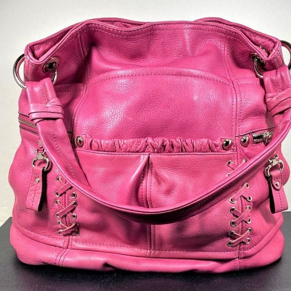 b. makowsky Handbags - Designer B Makowsky Soft Leather Pink Large Handbag Lots of Pockets!